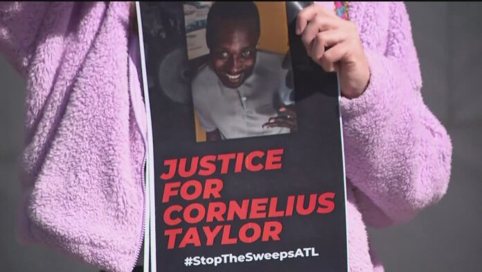 atlantans protest Cornelius Taylor's death