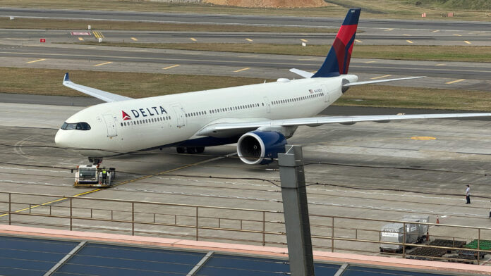 Delta Air Lines plane on runway
