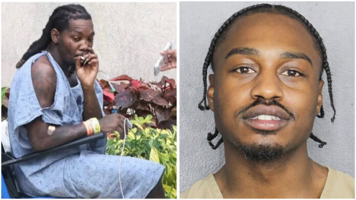 Offset seen in wheelchair after shooting in Hollywood, Florida; Lil Tjay arrested