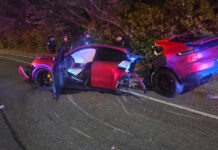 Porsche split in half after crash in Dunwoody