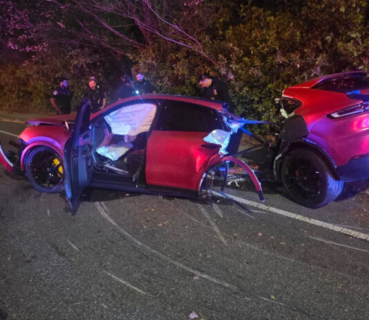 Porsche split in half after crash in Dunwoody