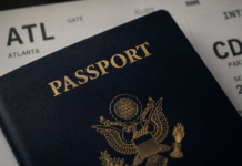 U.S. passport and boarding pass